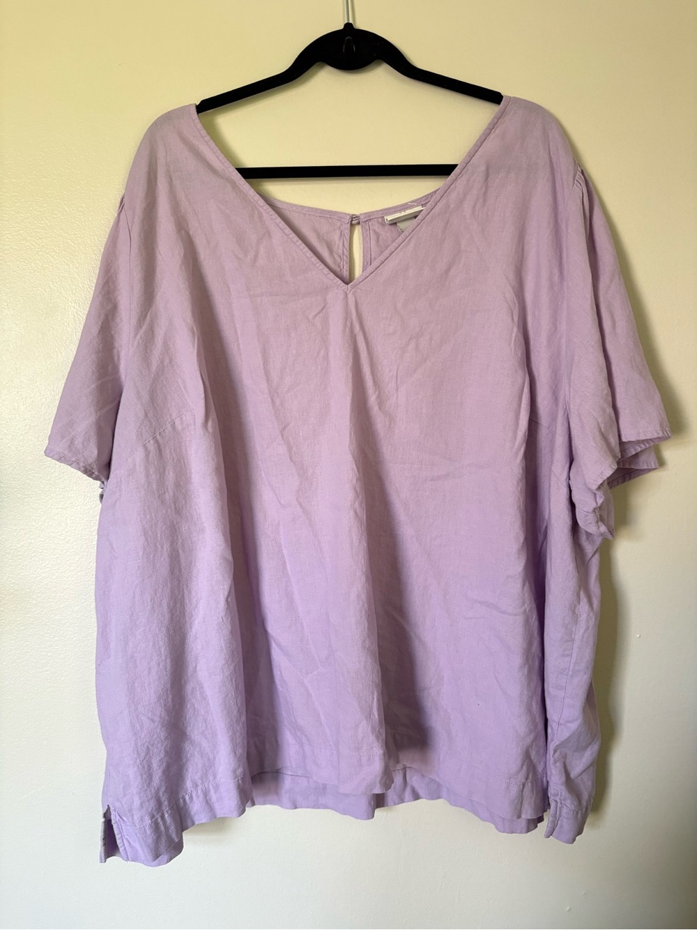 Ava & Viv Lavender Flutter Sleeve Tunic Size 4X